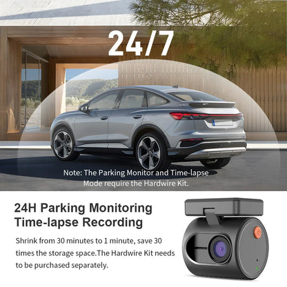 Skorter | 2K Mini Dash Cam with WiFi - Voice Control - Night Vision & WDR