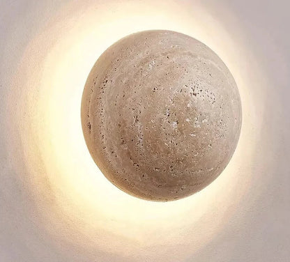 Skorter | MarbleGlow - Half-Round Stone Wall Lamp