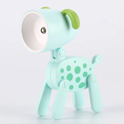 Skorter | Cute LED Night Light - Mini Dog, Deer, Dinosaur Folding Table Lamp for the Children's Room