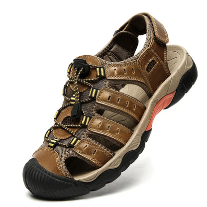 Skorter | Summer Men's Outdoor Sandals Beach Shoes Genuine Leather Trekking Hiking