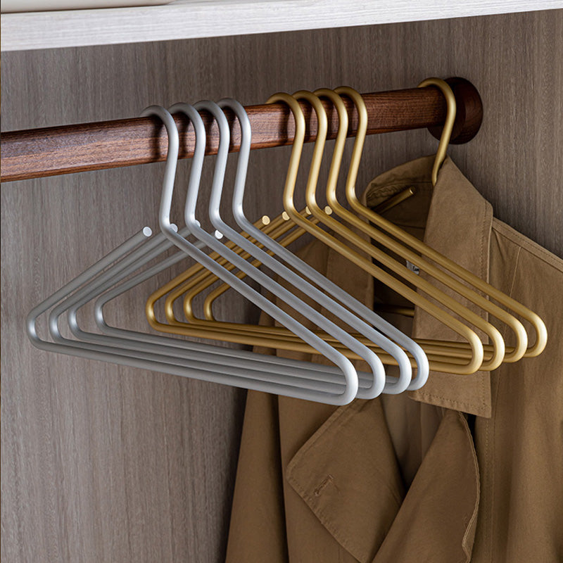 Skorter | 5 pieces of hangers made of solid matte gold/silver │ Seamless wardrobe organizer made of metal