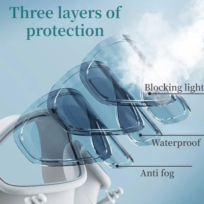 Skorter | High-Quality Large Frame Swimming Goggles - Anti-fog/ Waterproof HD Eyewear for Adults and Kids