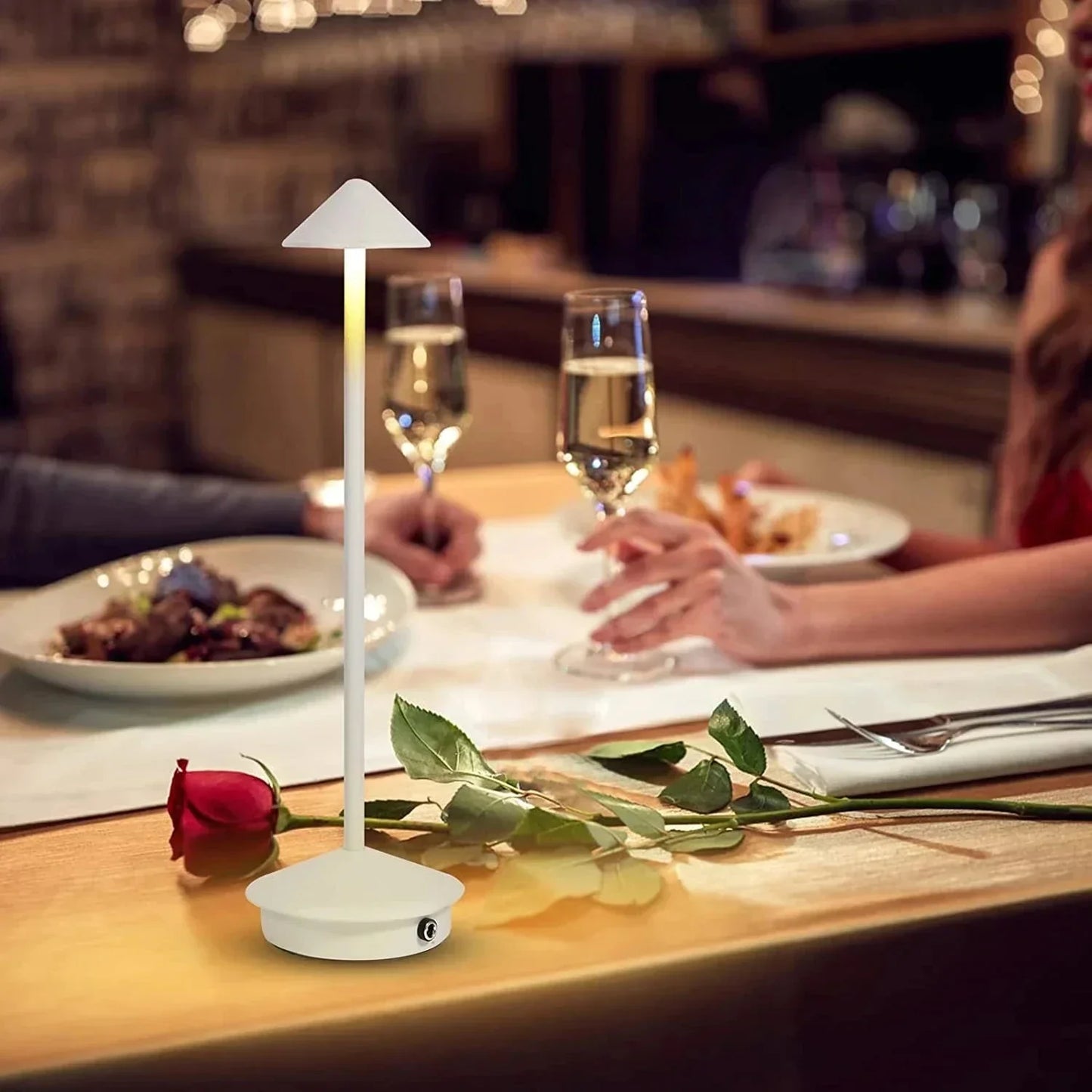 Skorter | Rechargeable Table Lamp Creative Dining Room Touch Led Hotel Bar Coffee Pina Pro Table Lamp Decorative Desk Lamp
