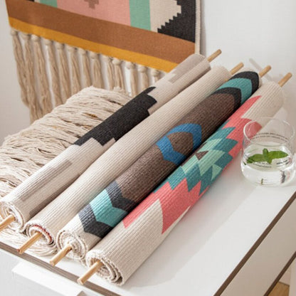 Skorter | Bohemian Wall Tapestry, Macrame Wall Hanging, Home Decoration, Cotton Linen Tassel, Handcrafted, Woven, Geometric Canvas Art, Background Wall Tapestries