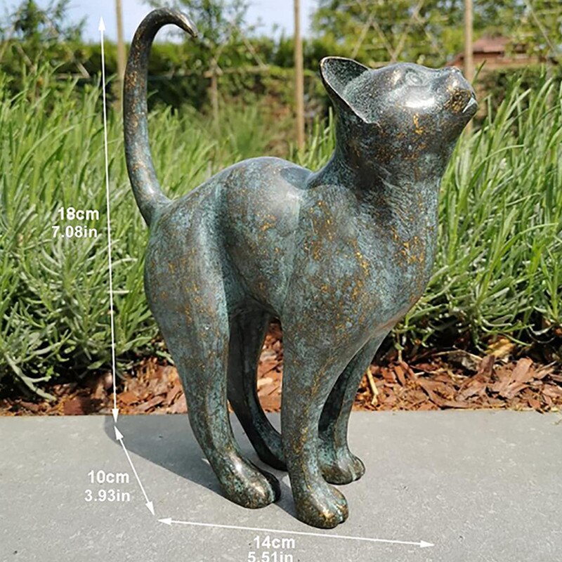 Skorter | Enchanting Garden Cat Statues - Purr-fect Resin Decoration