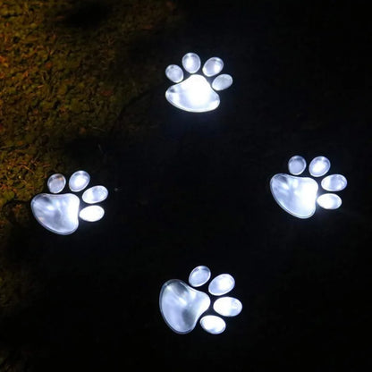 Skorter | Solar lamp in paw print design – LED garden lighting in multicolor for outdoor use