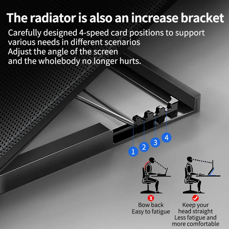 Skorter | 17-Inch Gaming Laptop Cooling Pad with LED Fans