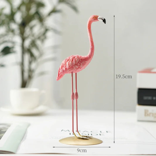 Skorter | Nordic Flamingo Figurine Figure Statue Sculpture Living Room Office Wedding Party Ornaments Home Decor Decoration Accessories