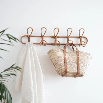 Skorter | Children's Perennial Rattan Wall Hook Organizer - 3 & 5 Hooks