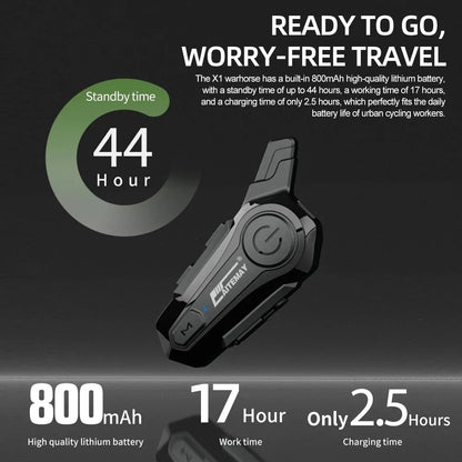Skorter | Bluetooth Motorcycle Helmet Intercom Headset with 1000m Range & IPX6 Waterproof – RoadComm