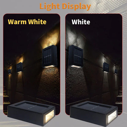 Skorter | Waterproof LED Solar Wall Lamp: Up and Down Lighting for Balcony, Garden, Street and Landscape