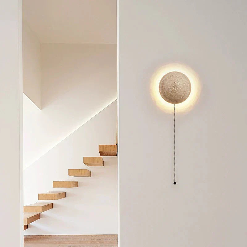 Skorter | MarbleGlow - Half-Round Stone Wall Lamp