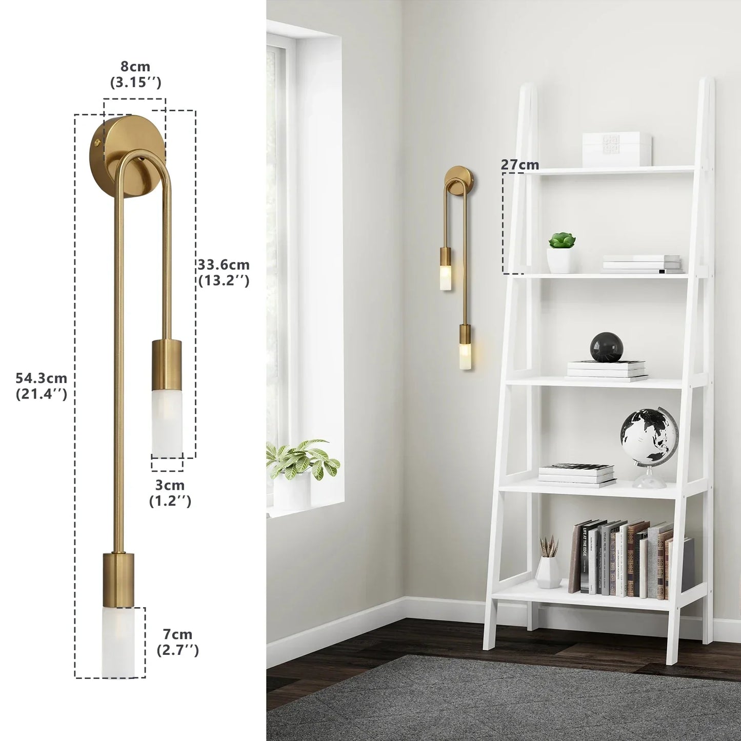 Skorter | Modern Wall Lamp in Gold