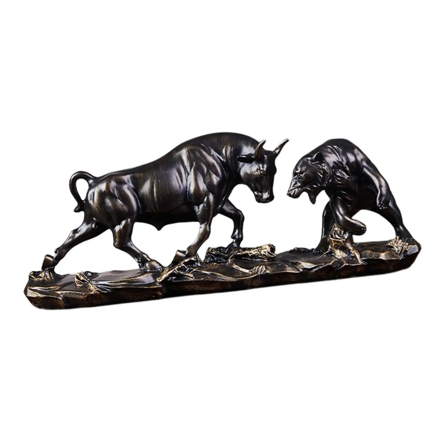 Skorter | Feng Shui Bear and Bull Statue, Bull Figure, Collection Cow Sculptures Animal