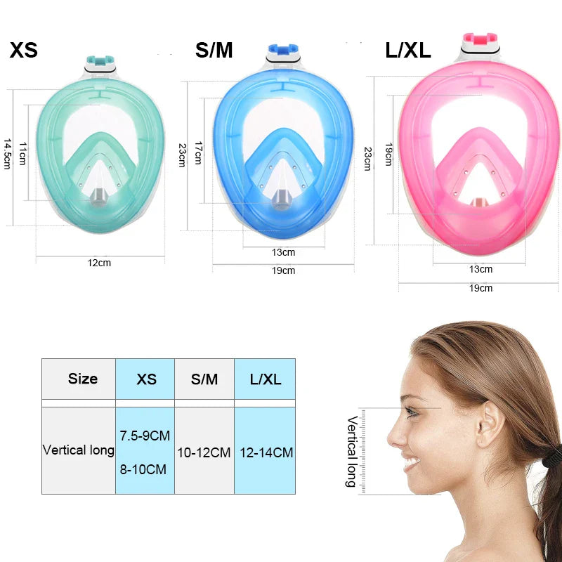 Skorter | Anti-Fog Full Face Underwater Snorkeling Mask Set