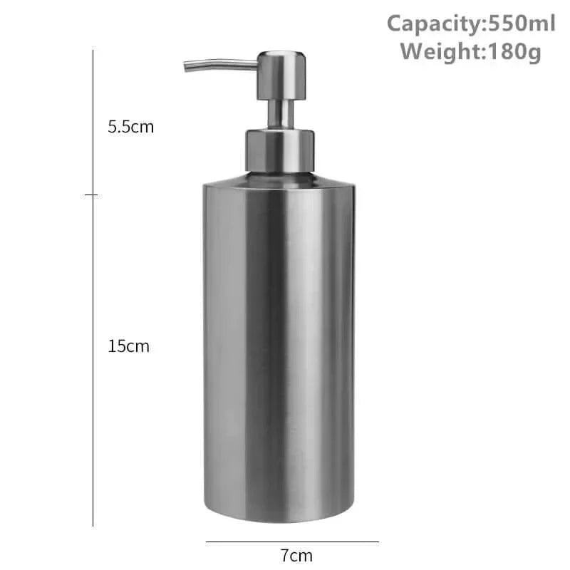 Skorter | Elegant Stainless Steel Hand Pump Soap Dispenser 250ml/350ml/550ml