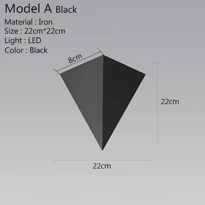 Skorter | Triangle Light - Minimalist LED Wall Lamp 3W | Indoor Lighting