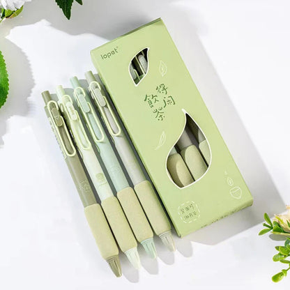 Skorter | 4PCS Green Series 0.5MM Gel Pens Pack
