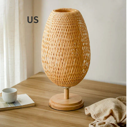 Skorter | Rattan lamp - Stepless dimmable basket lamp for bedroom and living room decoration