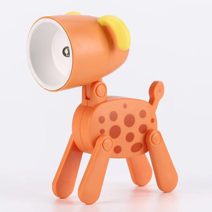Skorter | Cute LED Night Light - Mini Dog, Deer, Dinosaur Folding Table Lamp for the Children's Room