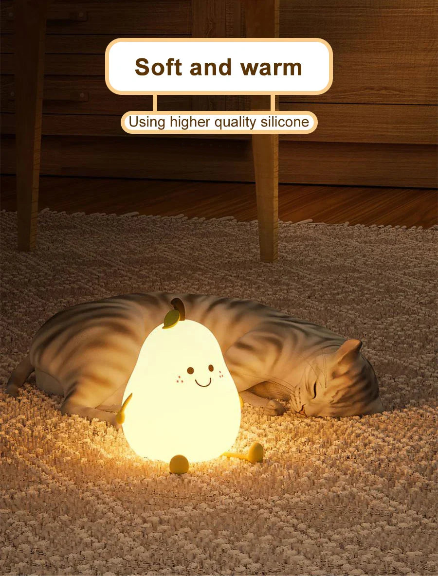 Skorter | Pear Night Light - 7-colors Dimming Touch Lamp
