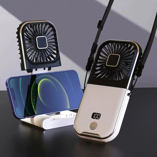 Skorter | Mini USB Rechargeable Fan with LED Display and 3 Wind Modes