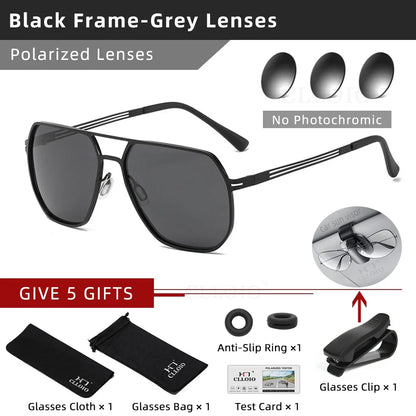 Skorter | Unisex Photochromic Polarized Sunglasses  - Anti-Glare Driving Eyewear