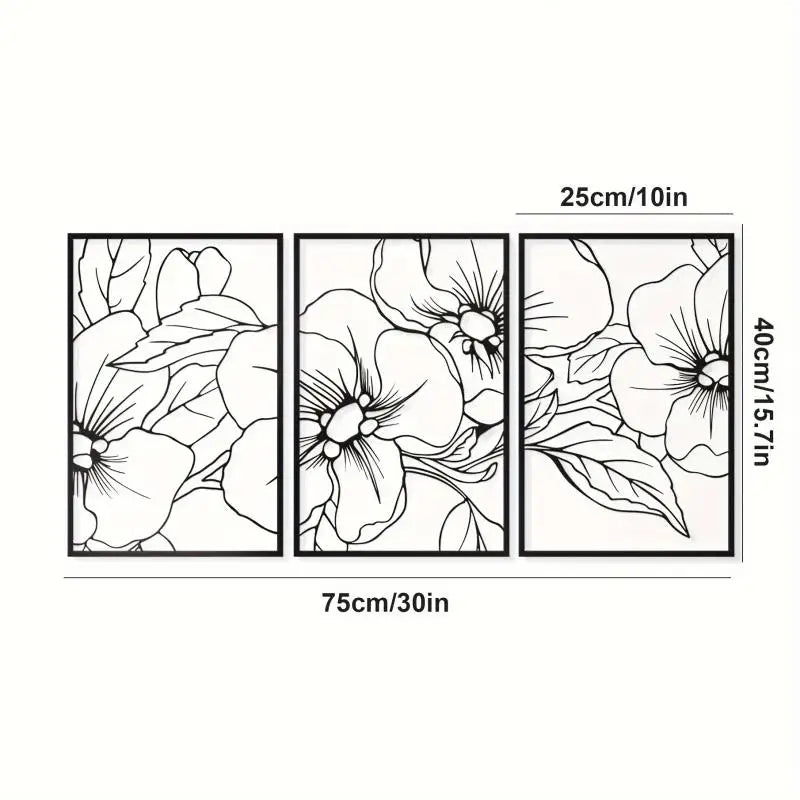 Skorter | Floral Single Line Wall Art