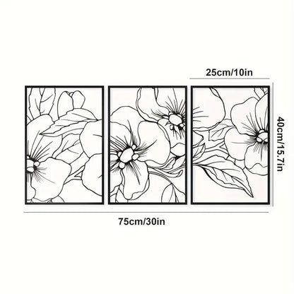Skorter | Floral Single Line Wall Art