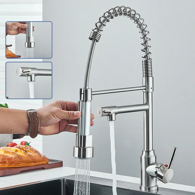 Skorter | FlexiNickel – 360° Swivel Kitchen Mixer Tap