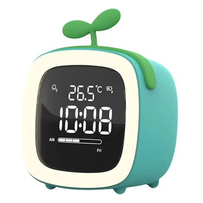 Skorter | Cartoon Bunny LED Alarm Clock with Night Light – Rechargeable, Cute Digital Display for Kids & Bedrooms
