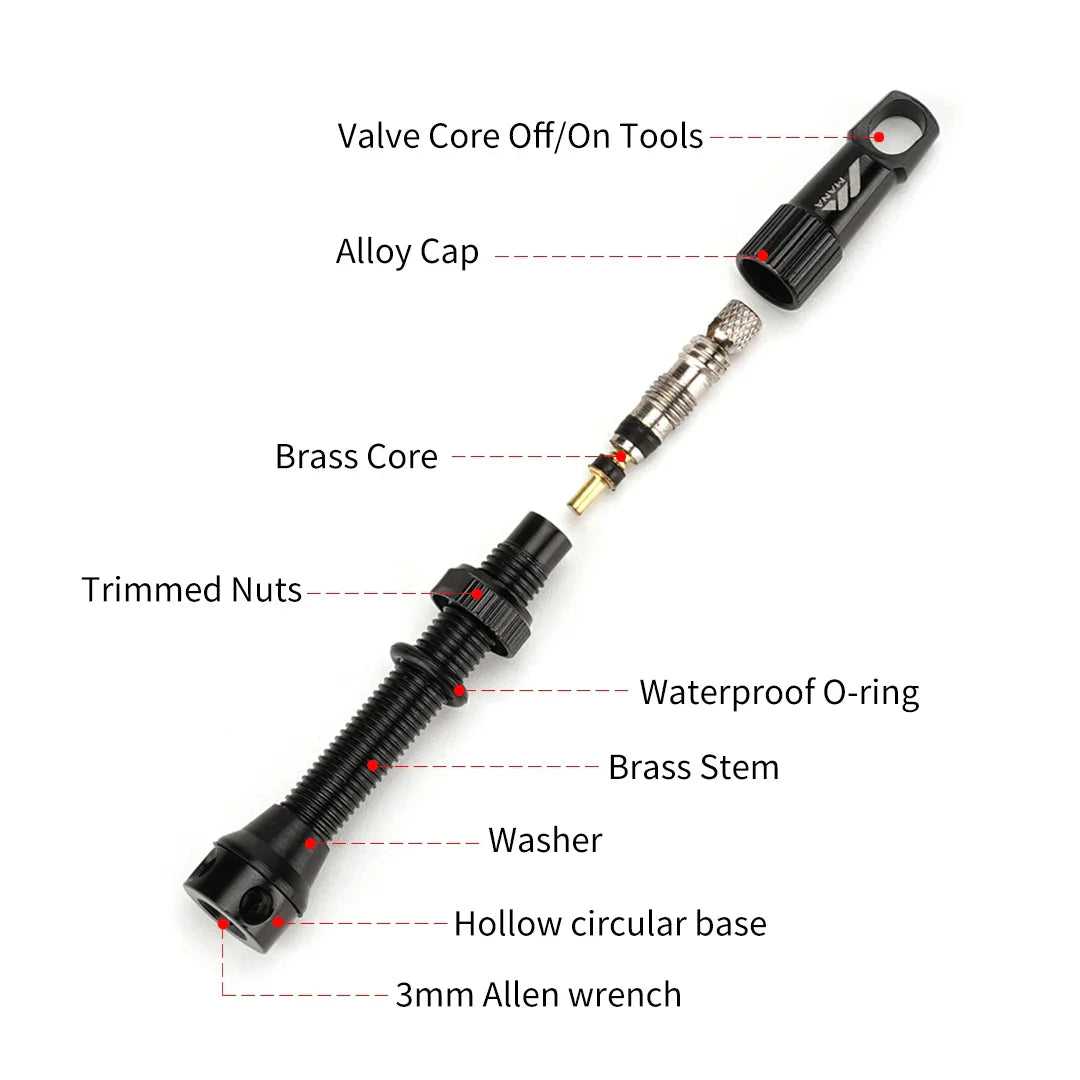 Skorter | MANA Bike Presta Valve - Aluminum Alloy Valve for Tubeless Bikes