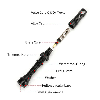Skorter | MANA Bike Presta Valve - Aluminum Alloy Valve for Tubeless Bikes