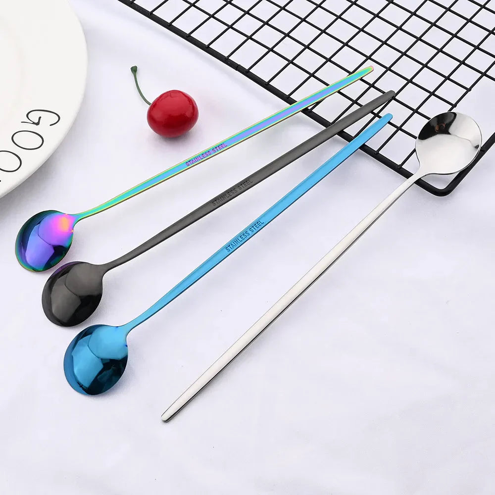 Skorter | Golden 6-piece Long Handle Spoon Set