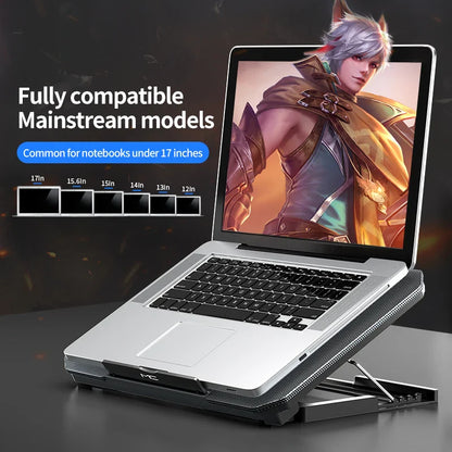 Skorter | 17-Inch Gaming Laptop Cooling Pad with LED Fans