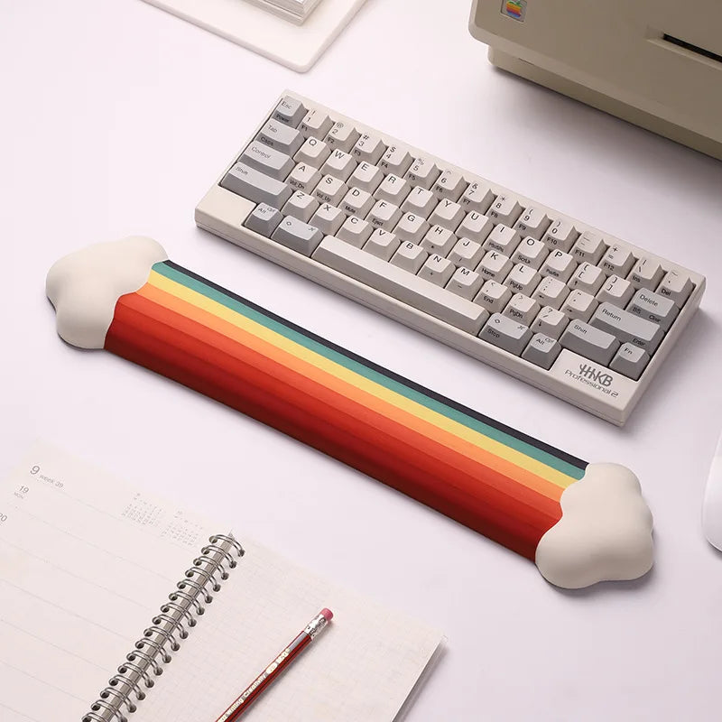Skorter | Ergonomic Rainbow Mouse Pad with Memory Foam Wrist Rest