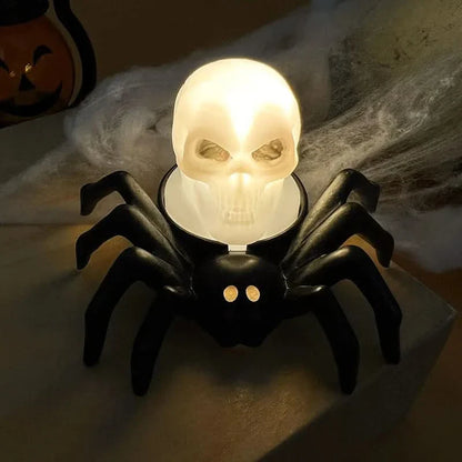 Skorter | Halloween LED Skull & Spider Lamp – Spooky Home Decor