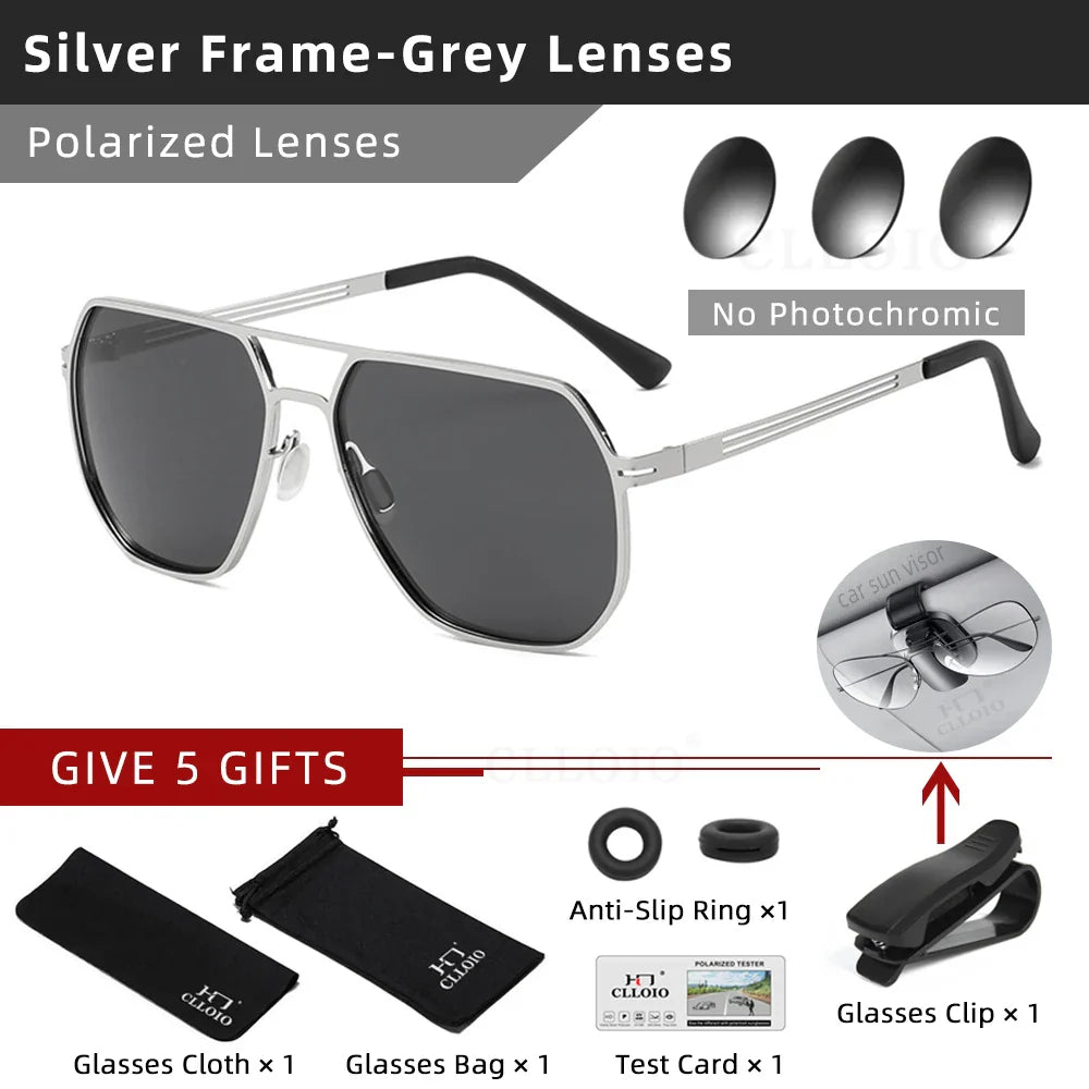 Skorter | Unisex Photochromic Polarized Sunglasses  - Anti-Glare Driving Eyewear