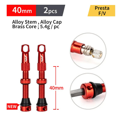 Skorter | MANA Bike Presta Valve - Aluminum Alloy Valve for Tubeless Bikes
