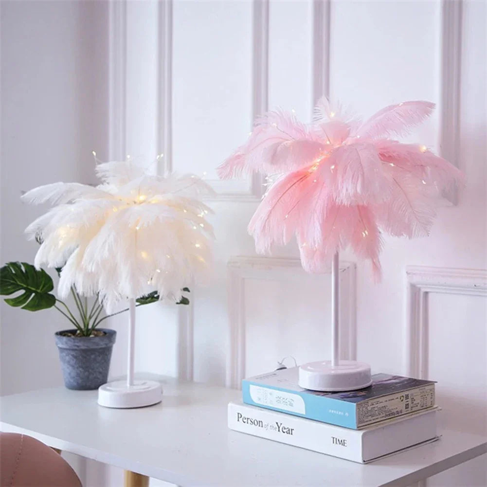 Skorter | LED Spring Table Lamp Night Light USB powered Remote Control Nightstand Lamps