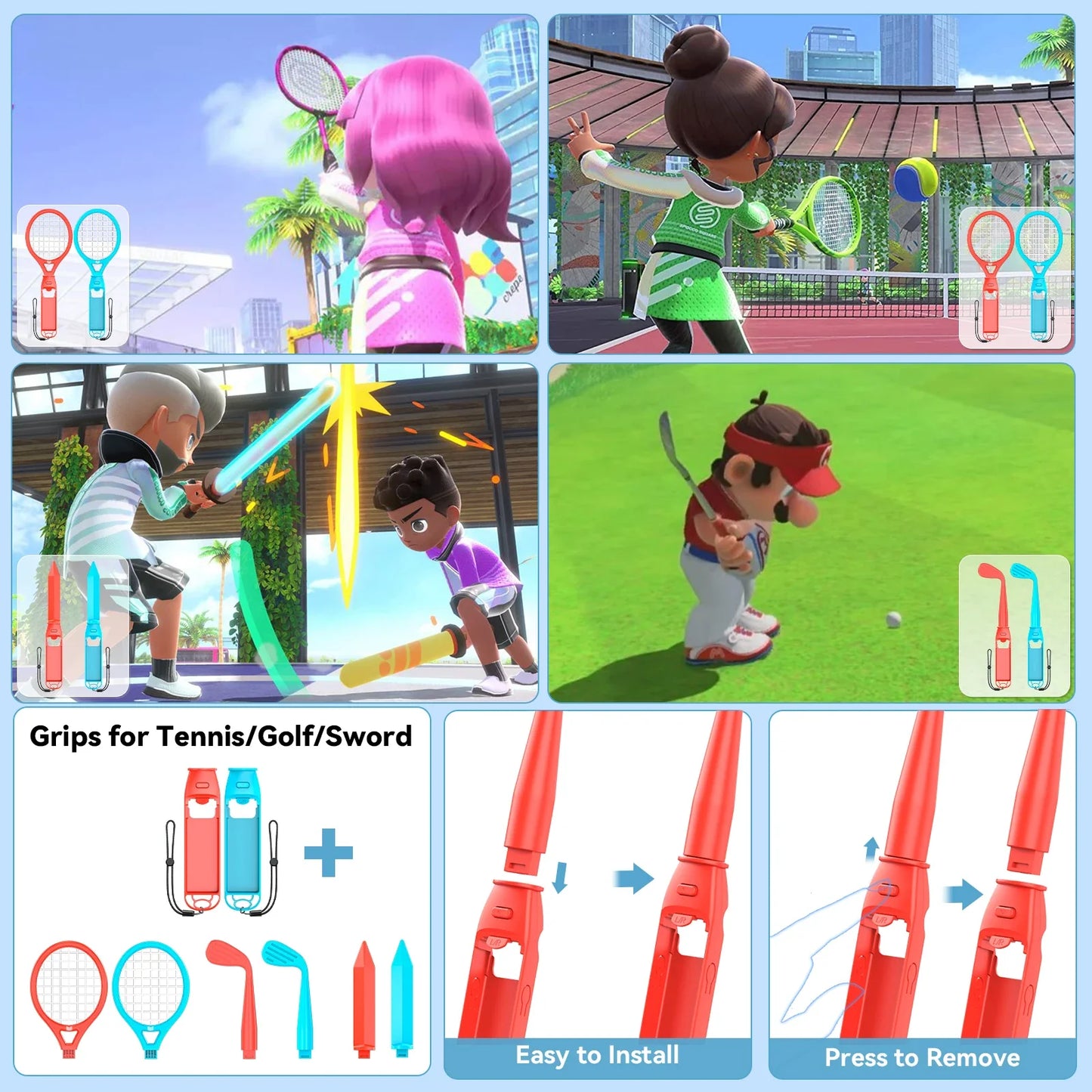 Skorter | All-in-One Sports Game Accessories Kit for Switch/Switch Storage Stand Set