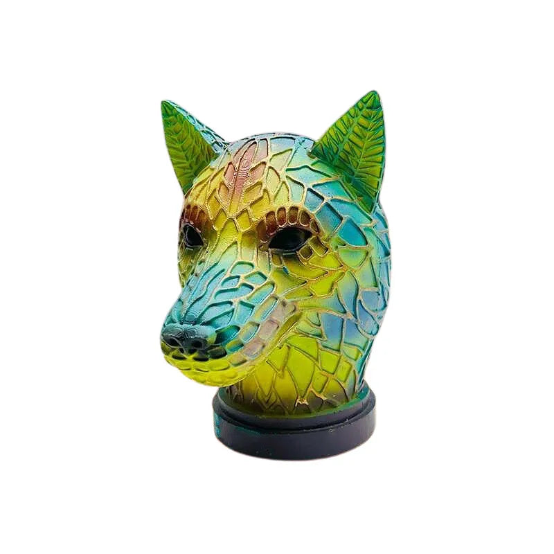 Skorter | 15cm Animal Resin Table Lamp with Stained Glass – Mermaid, Owl, Sea Turtle Design for Home Decor