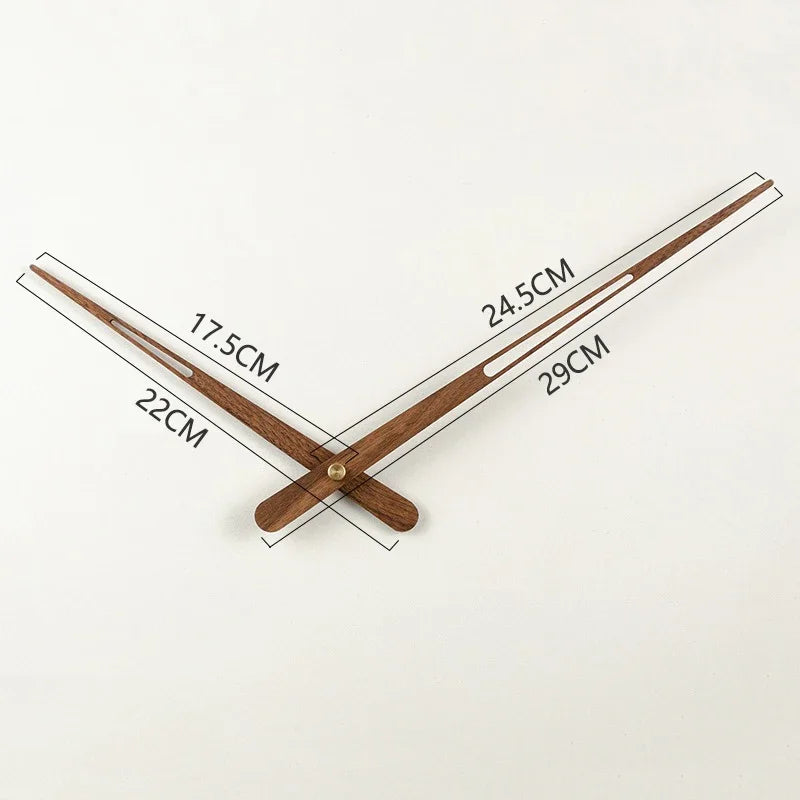 Skorter | WoodSphere - Modern gör-det-själv-väggklockmekanism med valnötsvisare