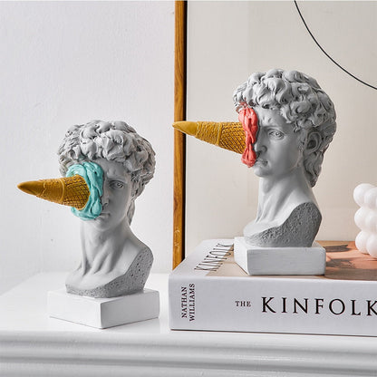 Skorter | David Figurine with Ice Cream Home Decoration Sculpture