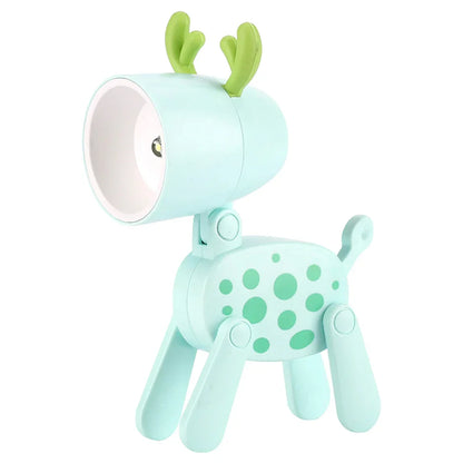 Skorter | Cute LED Night Light - Mini Dog, Deer, Dinosaur Folding Table Lamp for the Children's Room