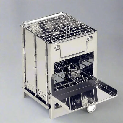 Skorter | EcoCamp Folding Wood Stove – Cooking & grilling without electricity outdoors