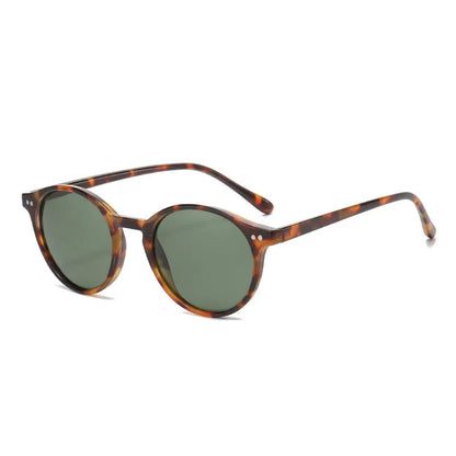 Skorter | Retro Round Polarized Sunglasses Classic Leopard Frame UV400 Fashion Driving Goggles for Men & Women
