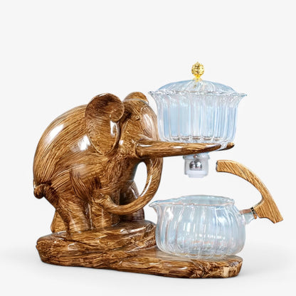 Skorter | Elephant Glass Tea Set with Heat-Resistant Pot