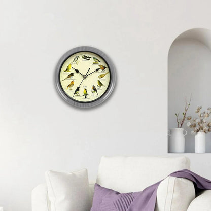 Skorter | VogelZang - 10 Inch Singing Bird Wall Clock for Stylish Home Decor