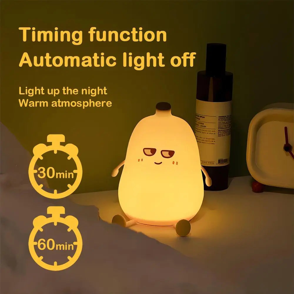 Skorter | Banana Night Light - 7-Color Dimmable Touch Lamp